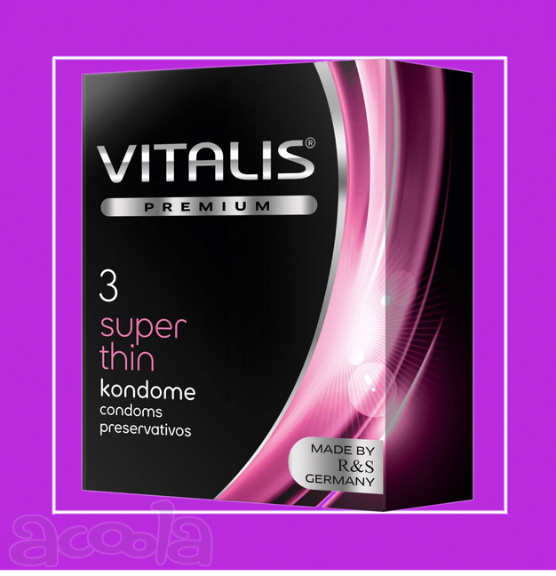 УЛЬТРАТОНКИЕ ПРЕЗЕРВАТИВЫ VITALIS PREMIUM 3 ШТ. от Love Monster